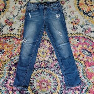 Earl Jeans Blue Skinny Distressed Denim